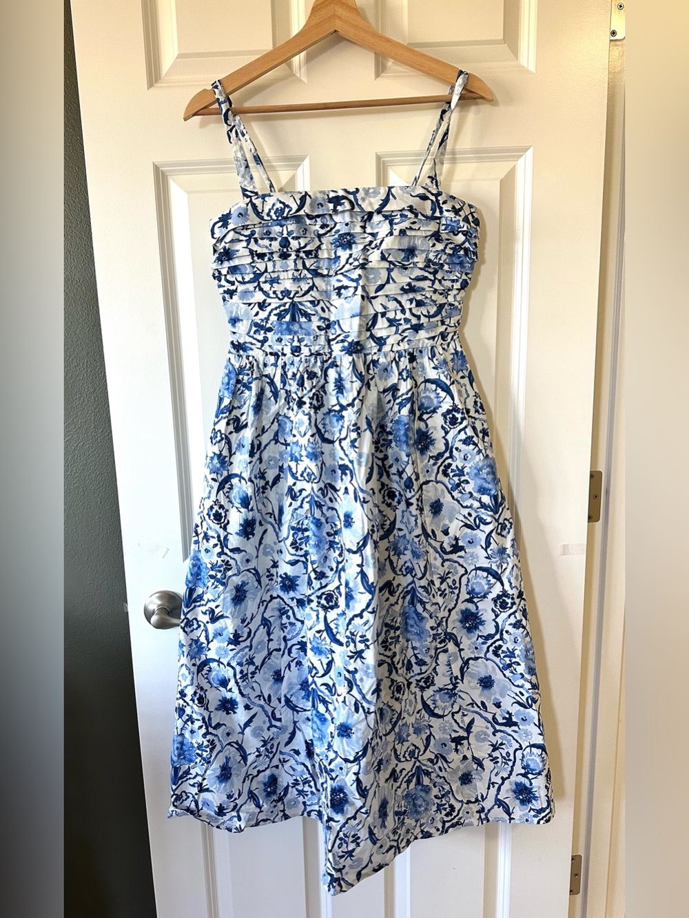 A&F Emerson Poplin Wide Strap Midi Dress